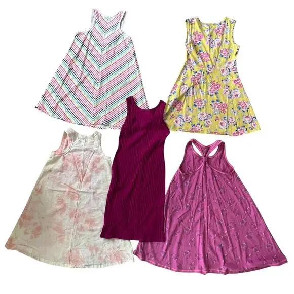 Lot 5 Dresses Girl's Sz M 7/8 Cat & Jack Art Class Gap Wonder Nation School Play - Picture 3 of 5